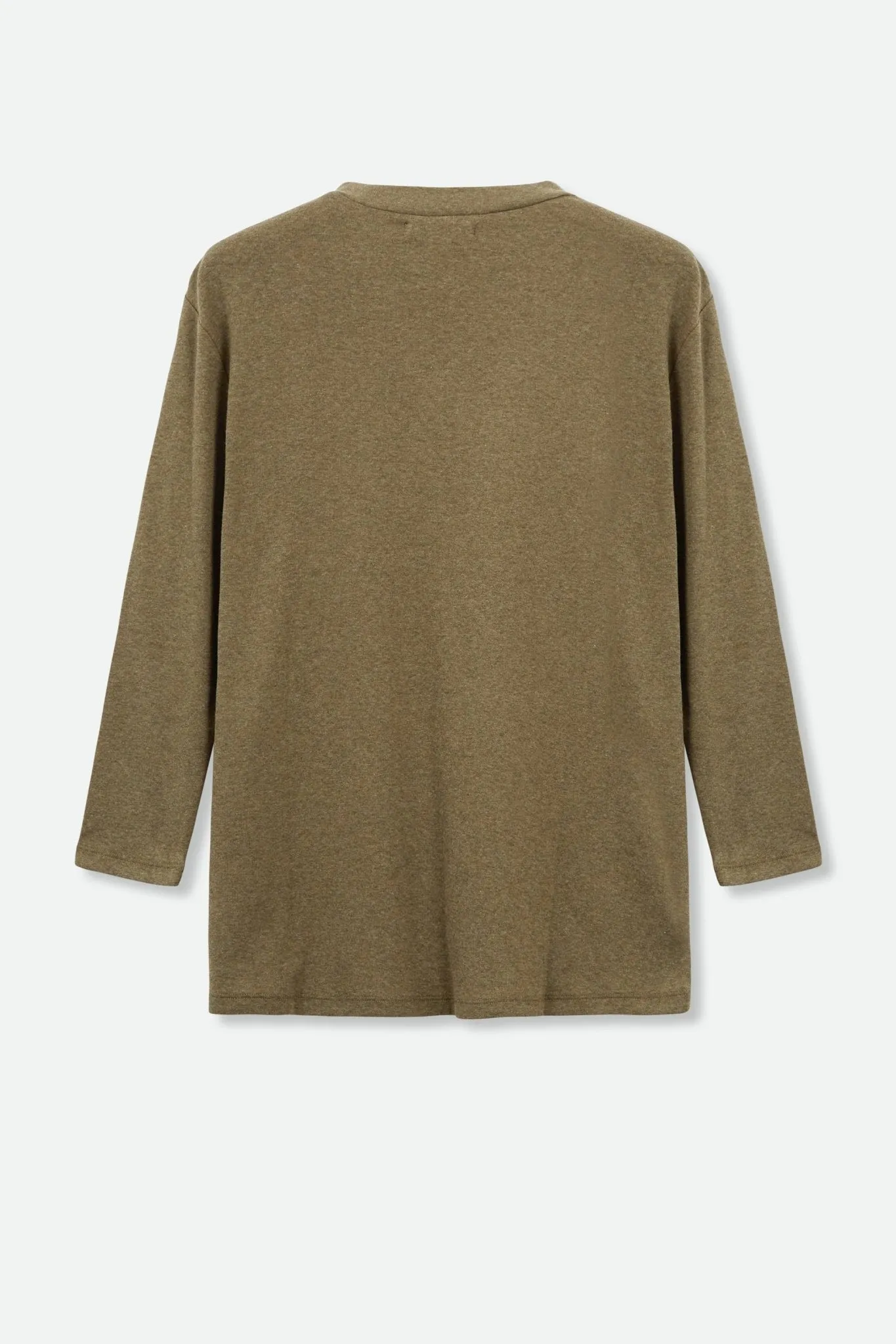 A LINE V NECK 3/4 SLEEVE IN HEATHERED PIMA COTTON