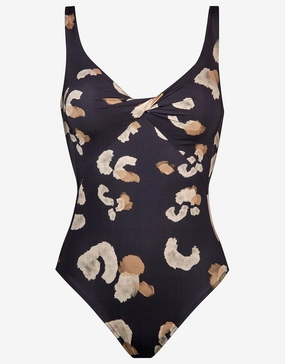 Abstraction Twist Front Swimsuit cup sized swimwear women, supportive swimsuits for large bust