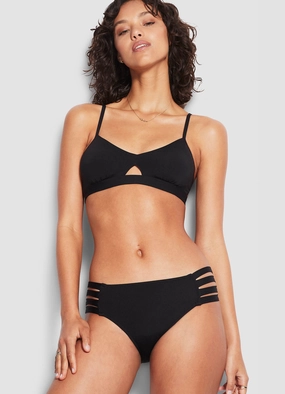 Active Multi Strap Hipster - Black push up bikinis women, sporty womens bikini sets