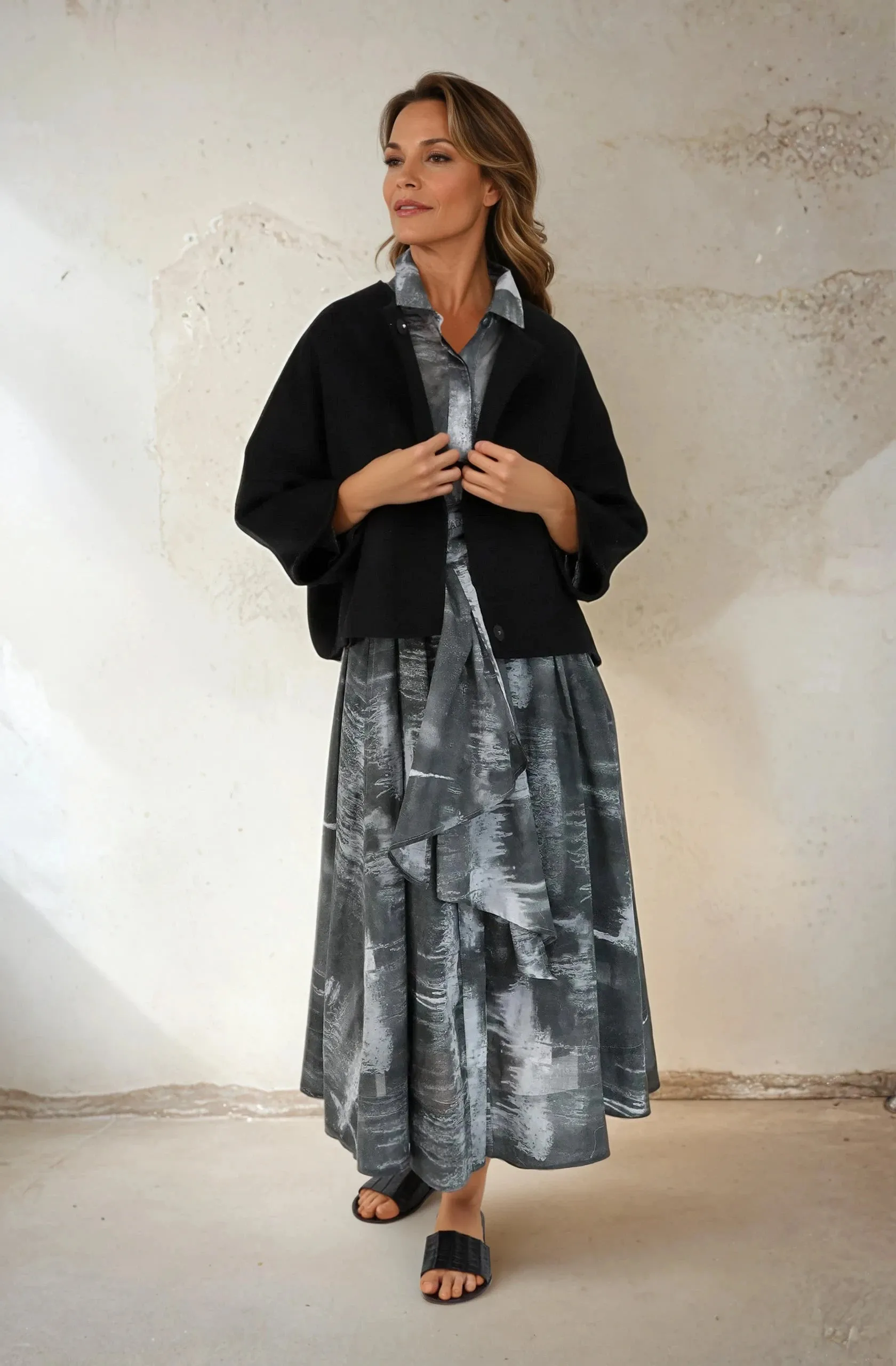 ADELAIDE SNAP JACKET IN DOUBLE-FACE CASHMERE WOOL