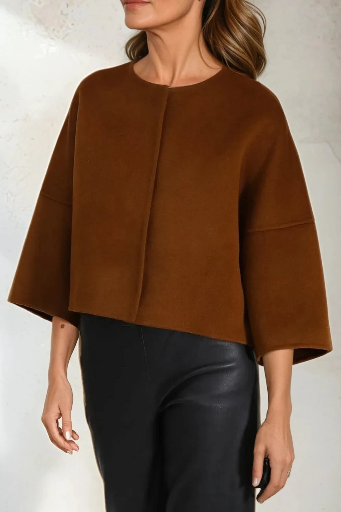 ADELAIDE SNAP JACKET IN DOUBLE-FACE CASHMERE WOOL
