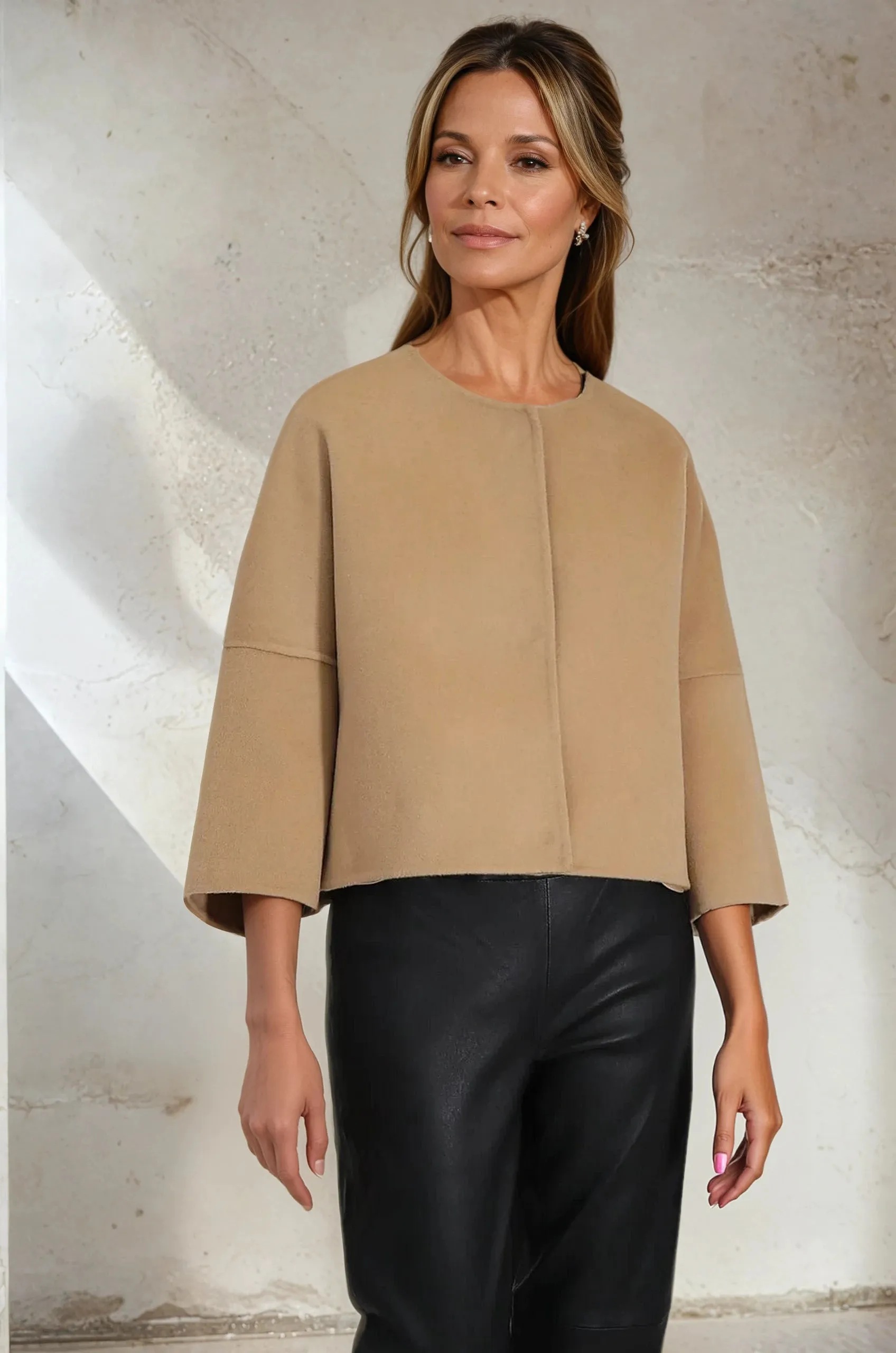 ADELAIDE SNAP JACKET IN DOUBLE-FACE CASHMERE WOOL