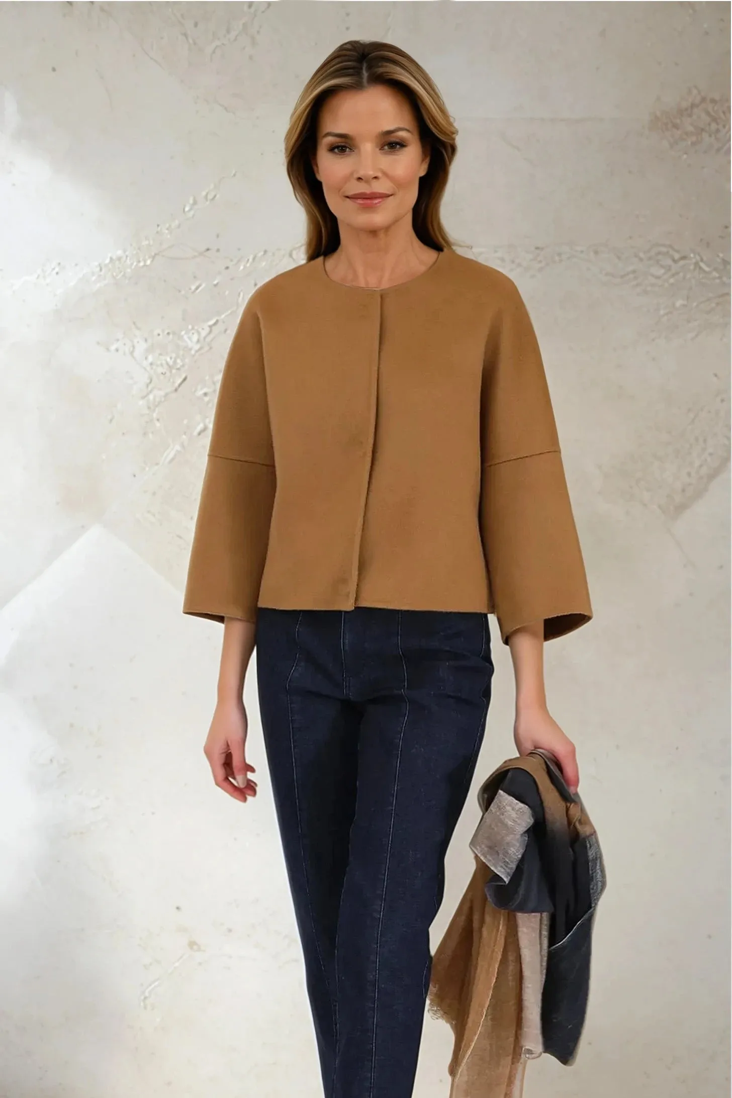 ADELAIDE SNAP JACKET IN DOUBLE-FACE CASHMERE WOOL