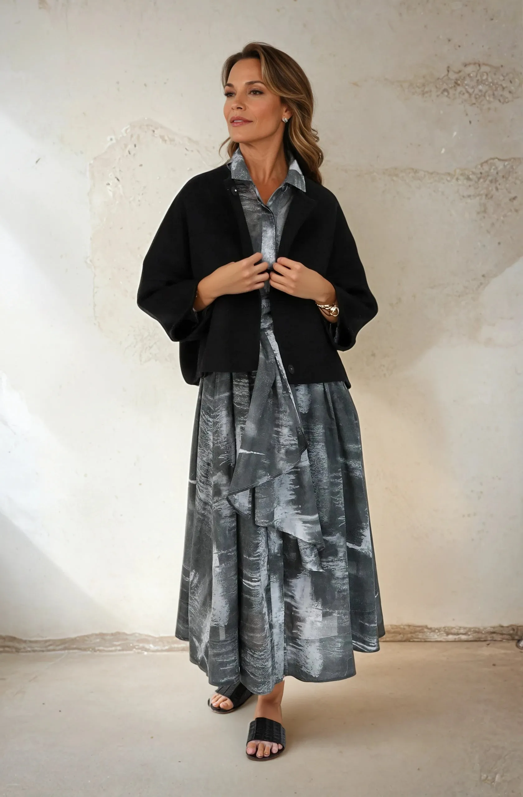 ADELAIDE SNAP JACKET IN DOUBLE-FACE CASHMERE WOOL