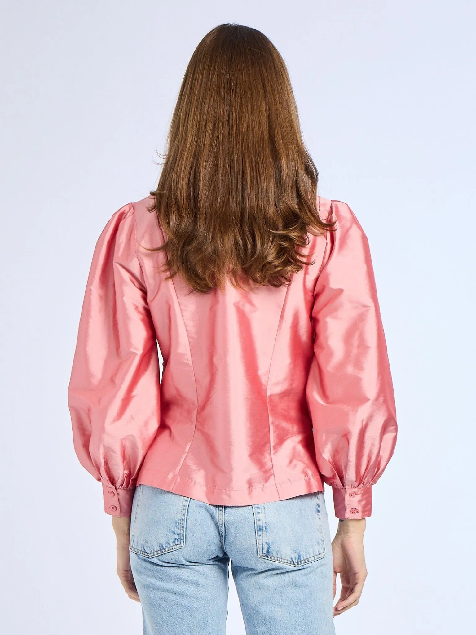 Adeline Top in Peony Taffeta