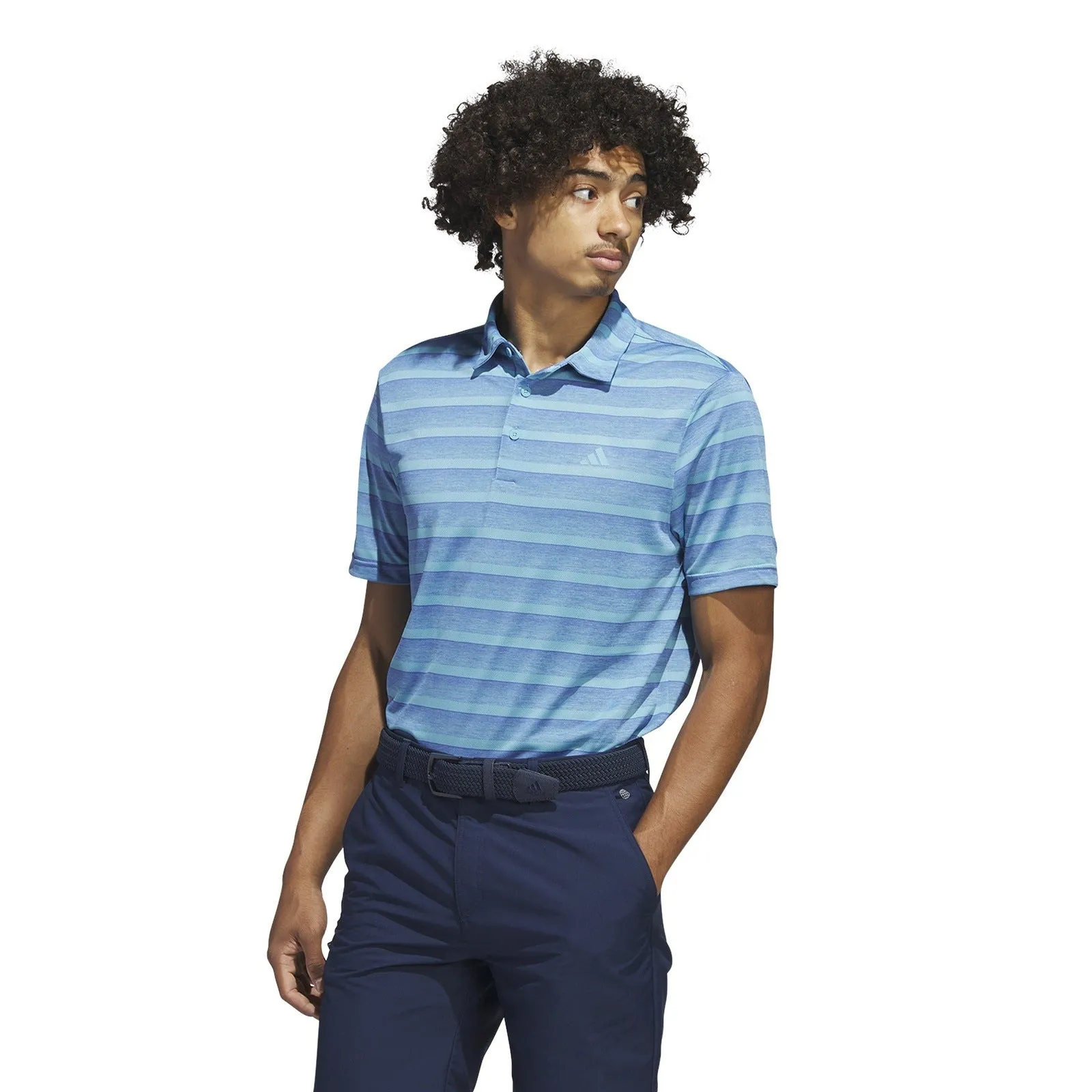 adidas 2-Colour Stripe Golf Polo Shirt HR8009