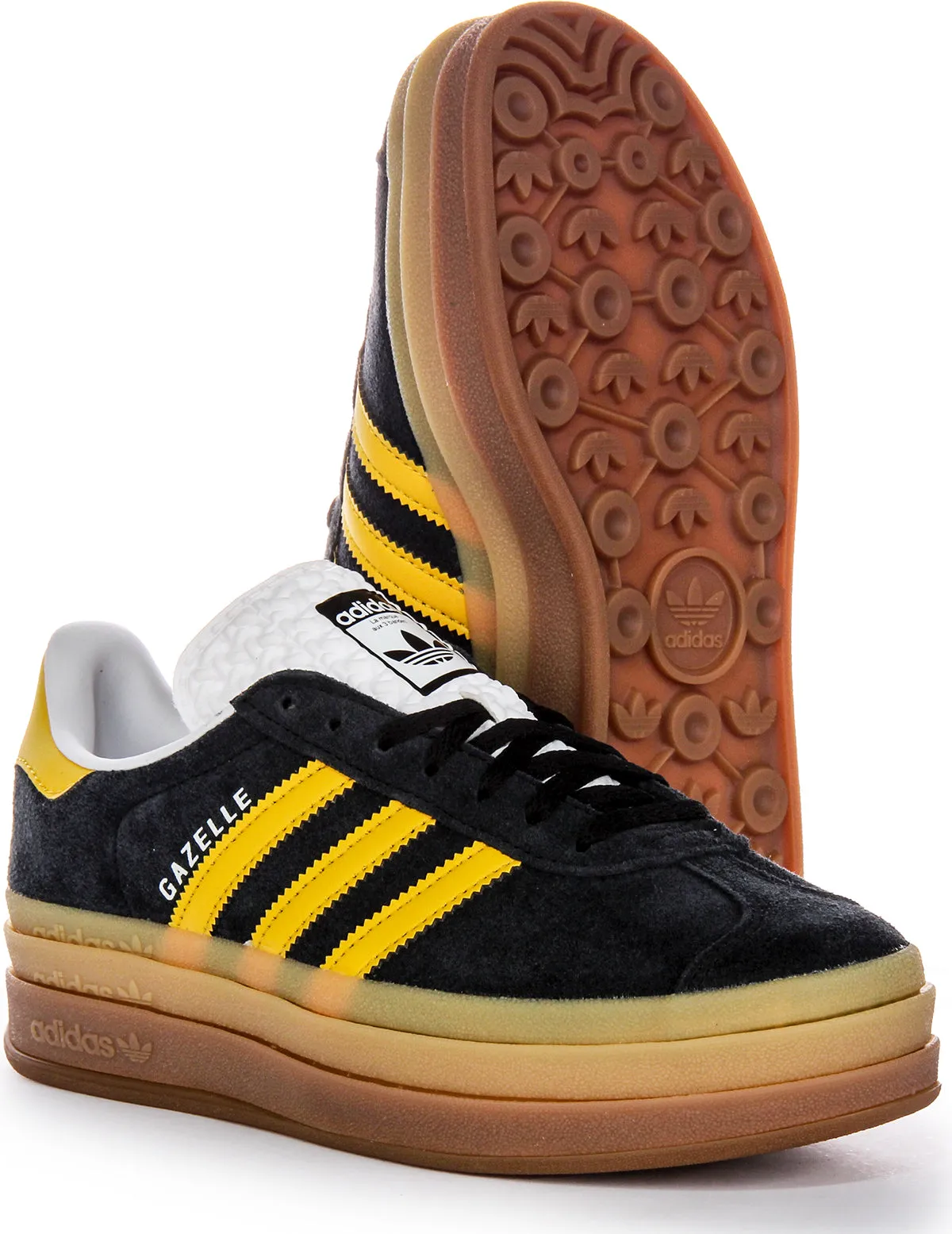 Adidas Gazelle Bold W In Black Yellow For Women Shoes Adidas