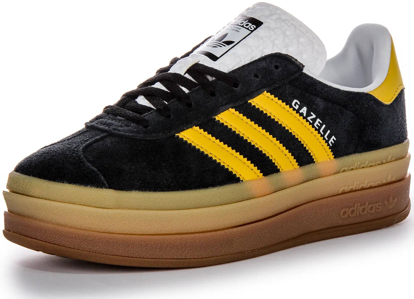 Adidas Gazelle Bold W In Black Yellow For Women Shoes Adidas