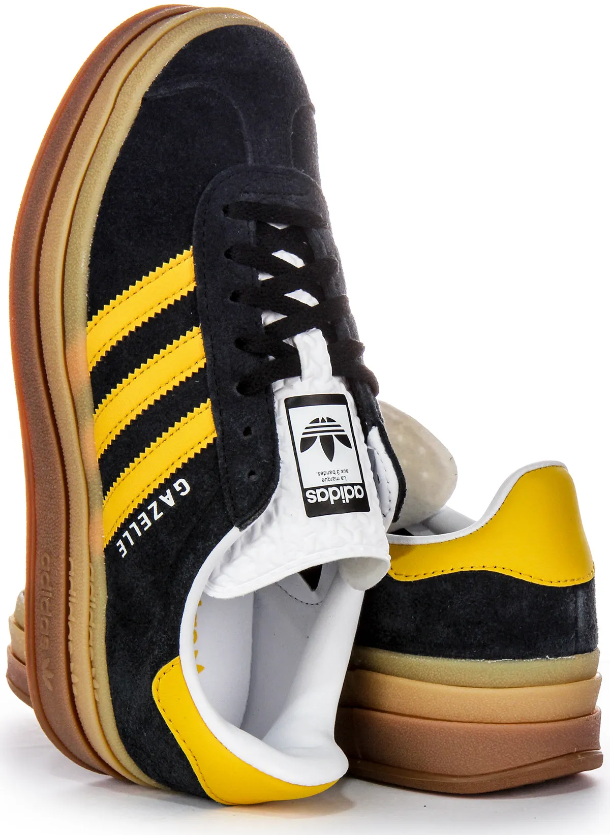 Adidas Gazelle Bold W In Black Yellow For Women Shoes Adidas
