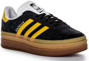 Adidas Gazelle Bold W In Black Yellow For Women Shoes Adidas