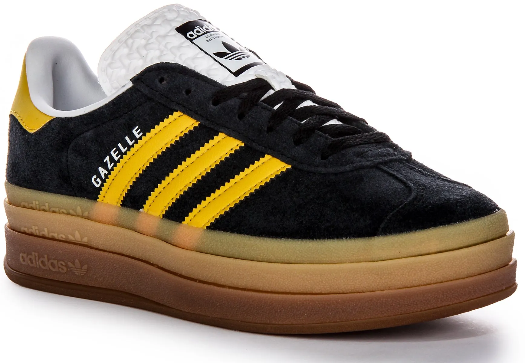 Adidas Gazelle Bold W In Black Yellow For Women Shoes Adidas