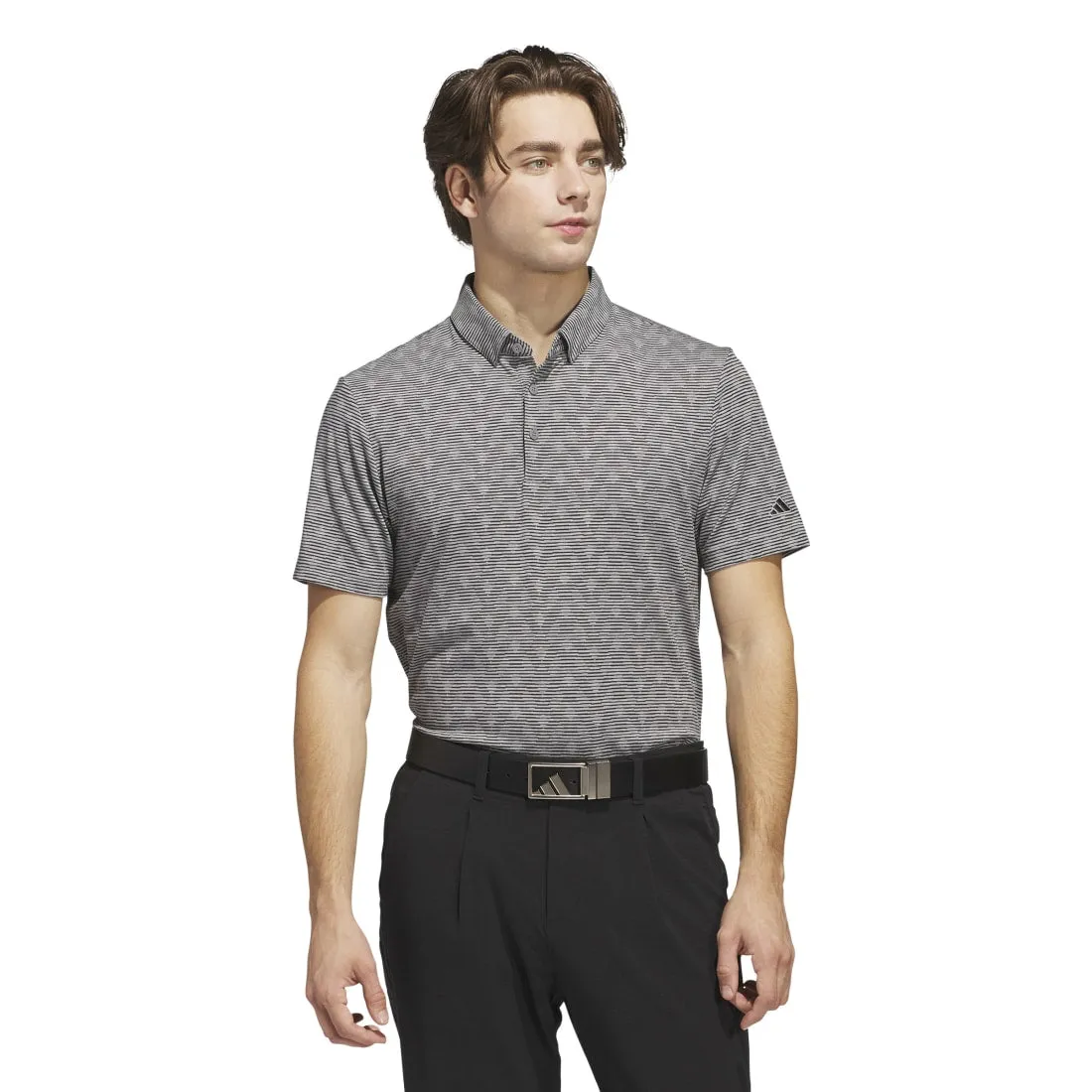 adidas Go-To Printed Stripe Golf Polo Shirt JF4932