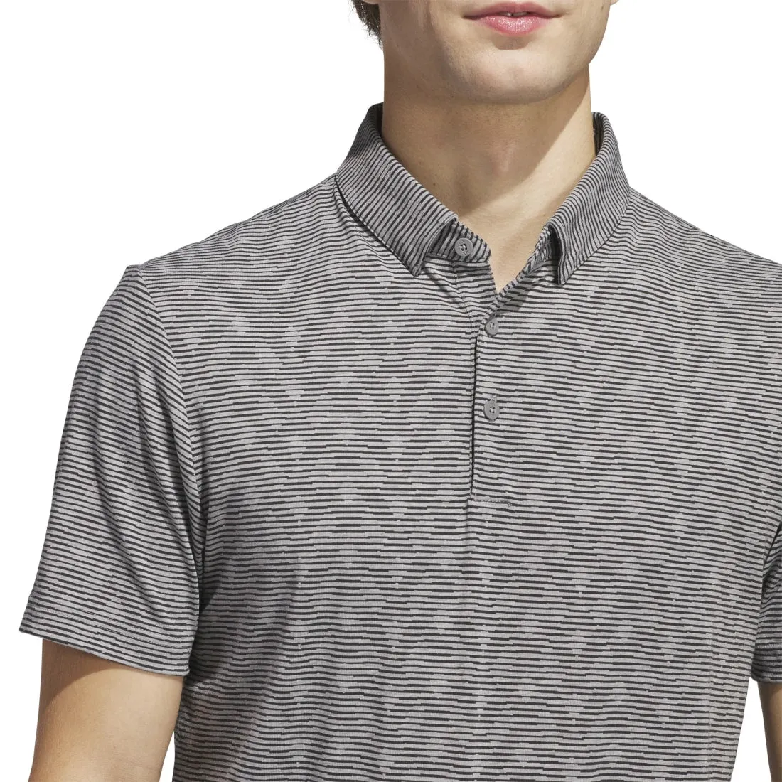 adidas Go-To Printed Stripe Golf Polo Shirt JF4932