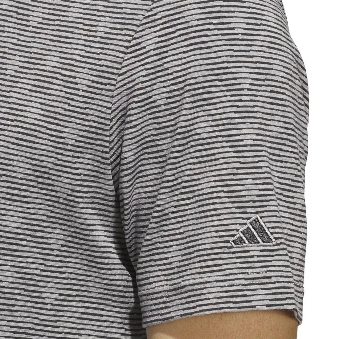 adidas Go-To Printed Stripe Golf Polo Shirt JF4932
