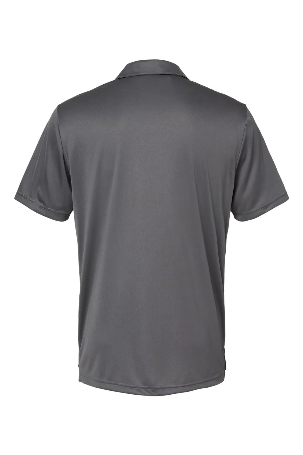Adidas Mens 3 Stripes UPF 50  Short Sleeve Polo Shirt - Grey/Black