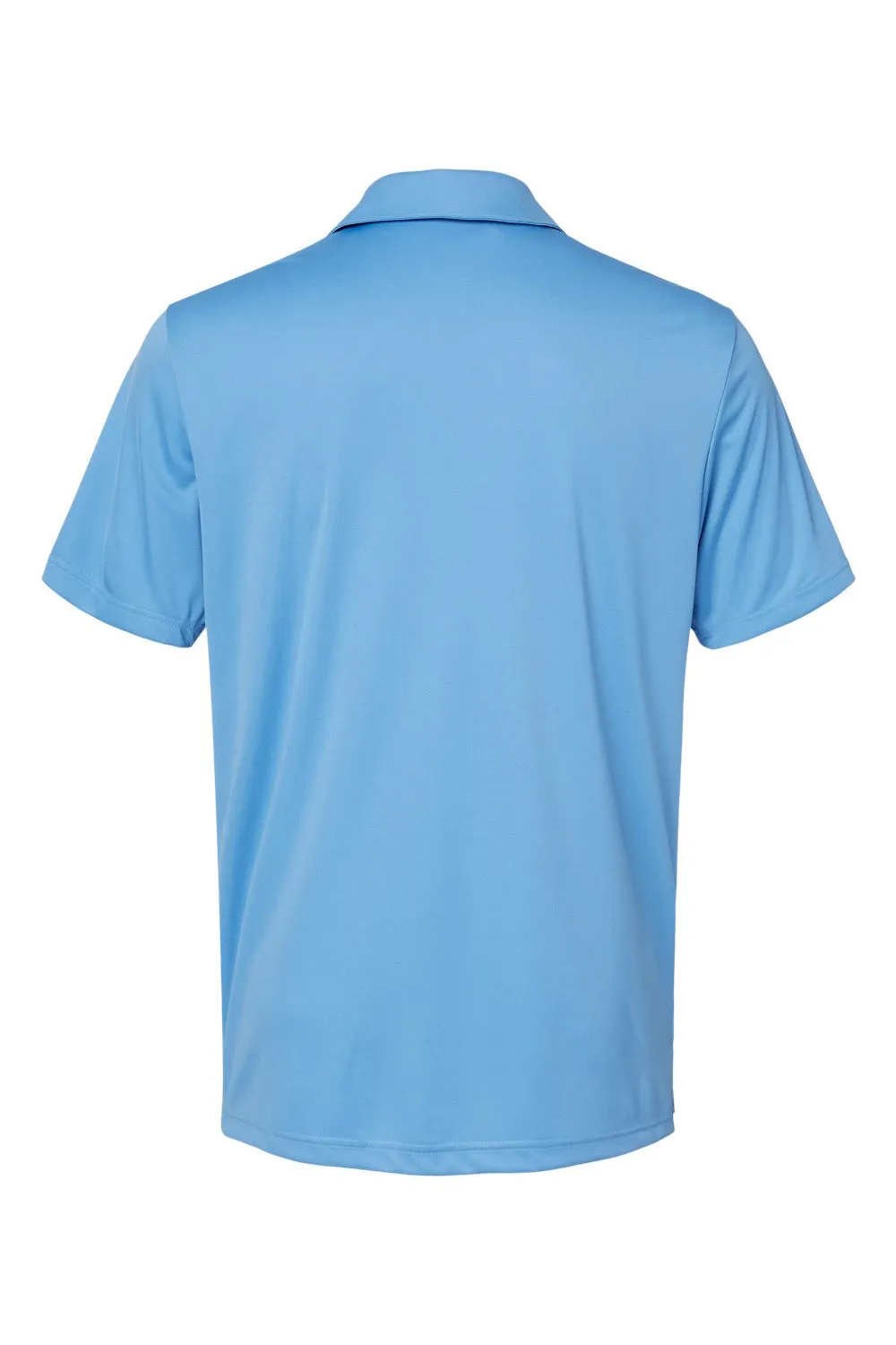 Adidas Mens 3 Stripes UPF 50  Short Sleeve Polo Shirt - Lucky Blue/White