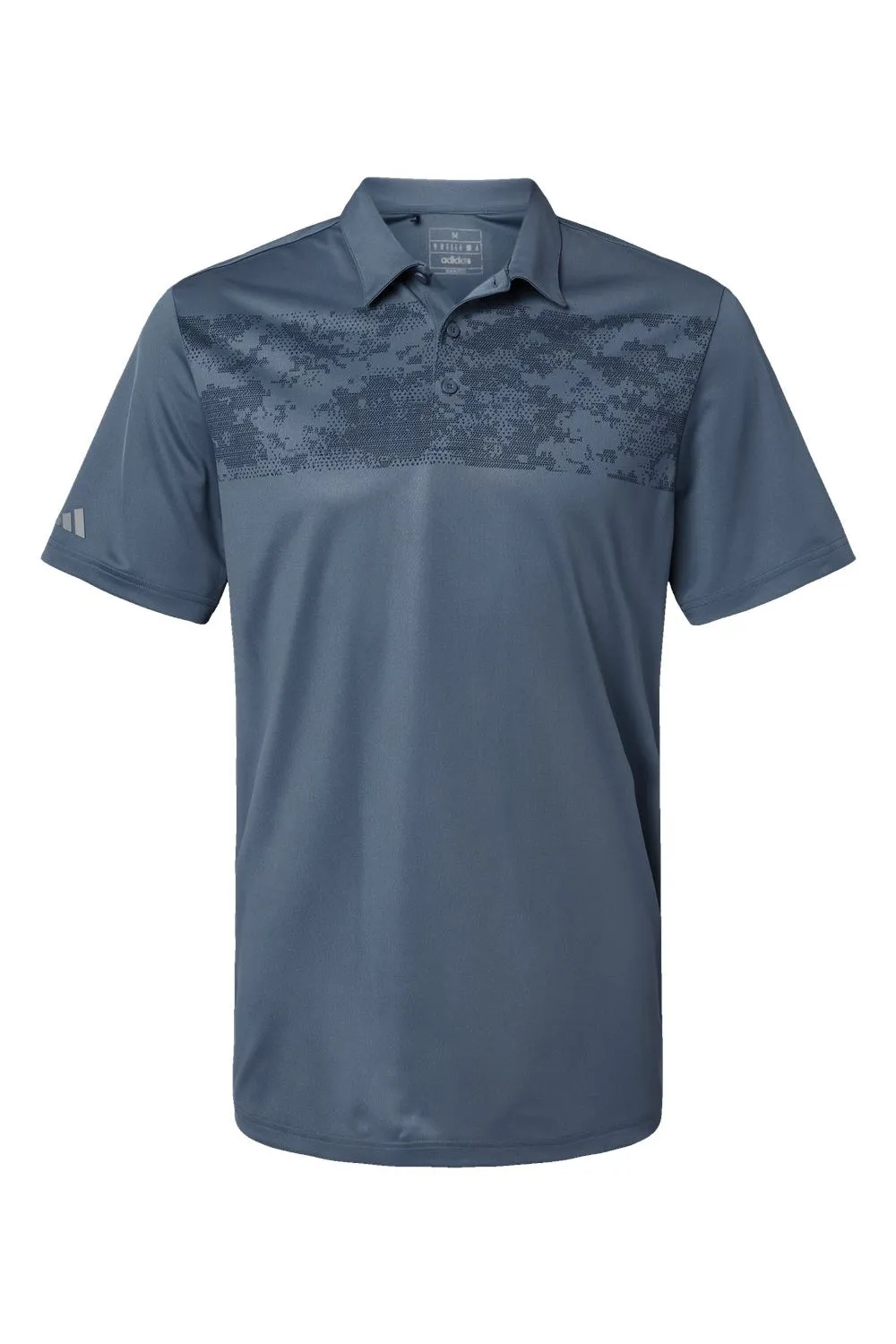Adidas Mens Camo Chest Print Short Sleeve Polo Shirt - Tech Ink