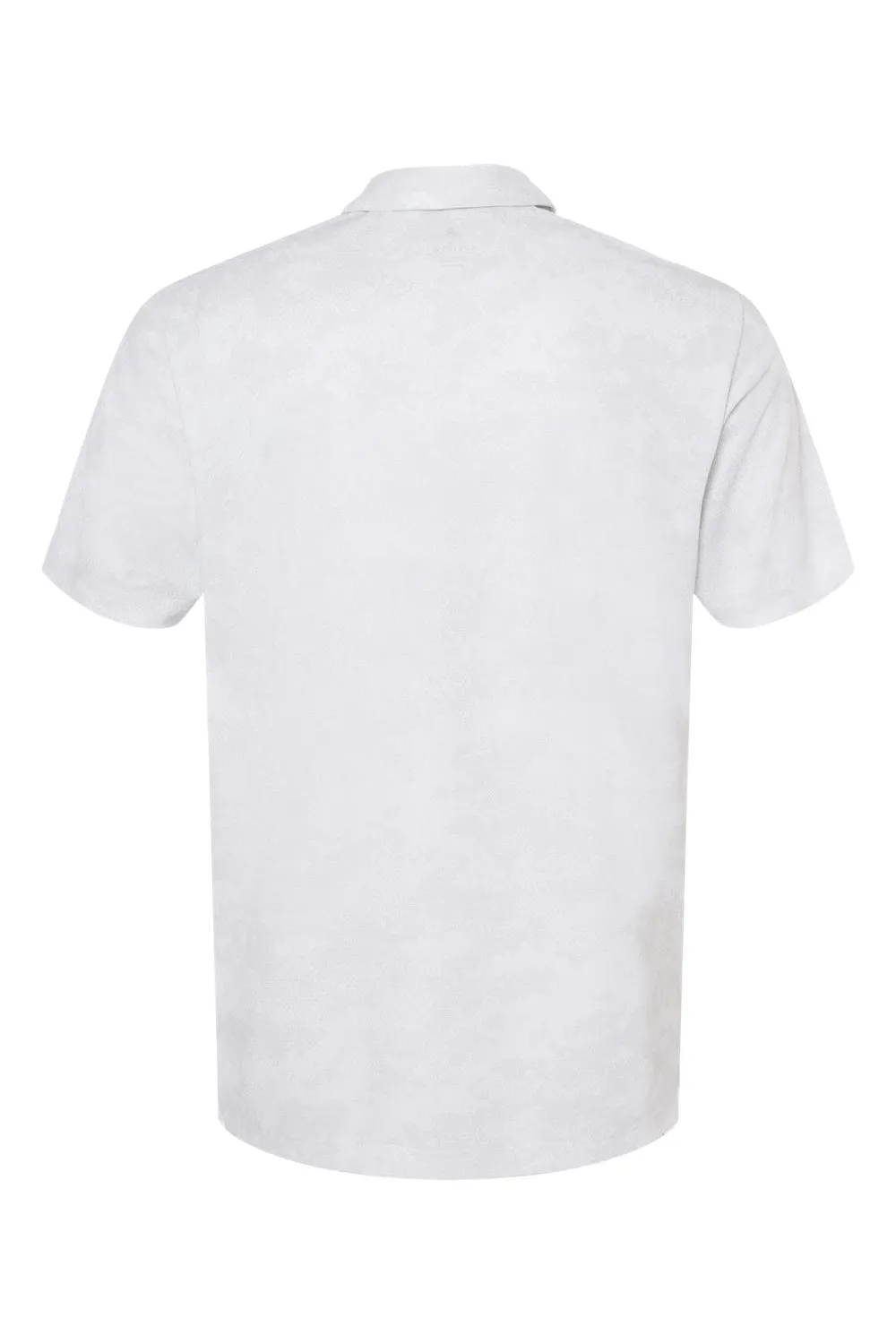 Adidas Mens Camo Moisture Wicking Short Sleeve Polo Shirt - White
