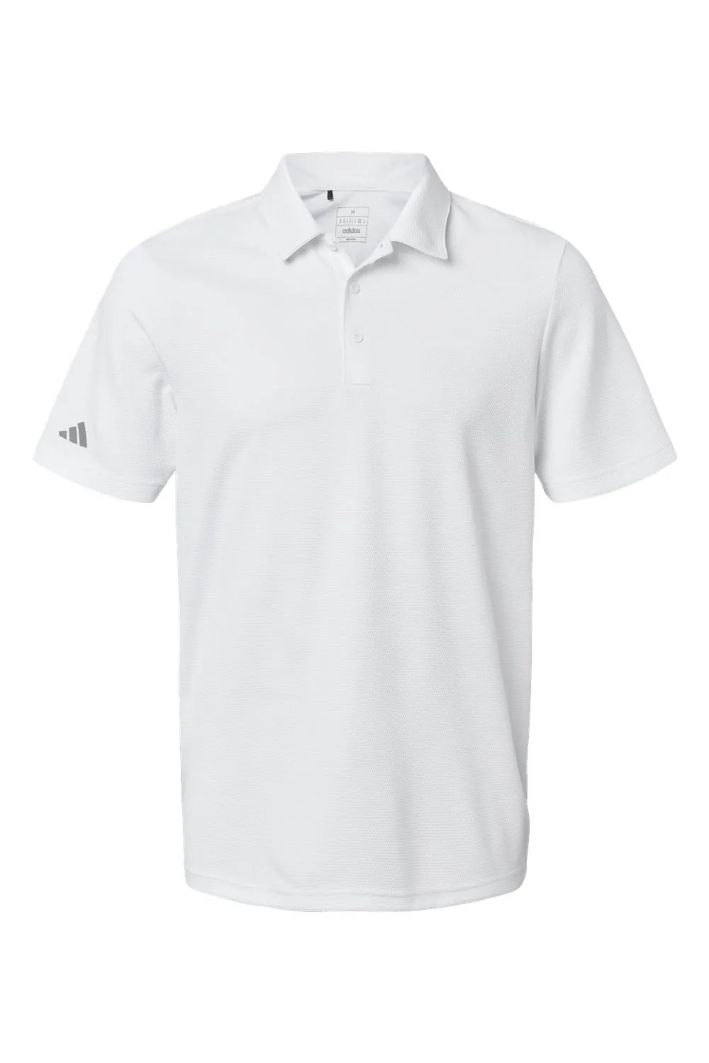 Adidas Mens Micro Pique Short Sleeve Polo Shirt - White