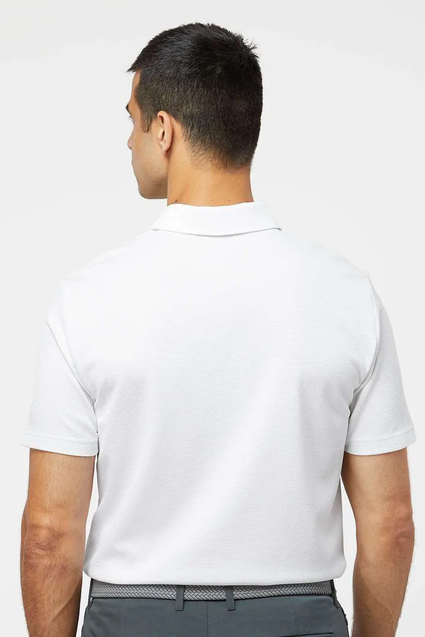 Adidas Mens Micro Pique Short Sleeve Polo Shirt - White