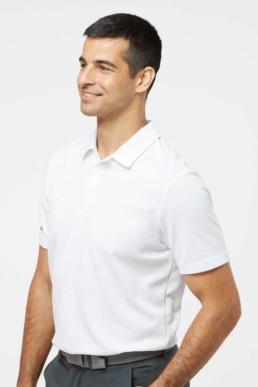 Adidas Mens Micro Pique Short Sleeve Polo Shirt - White