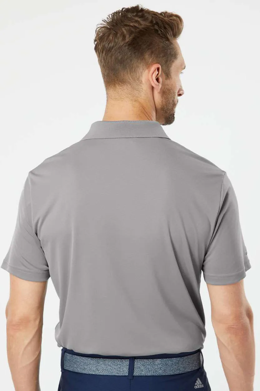 Adidas Mens Performance UPF 50  Short Sleeve Polo Shirt - Grey