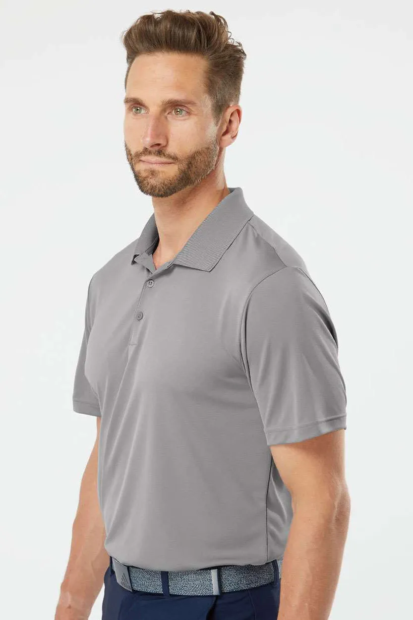 Adidas Mens Performance UPF 50  Short Sleeve Polo Shirt - Grey