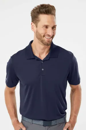 Adidas Mens Performance UPF 50  Short Sleeve Polo Shirt - Navy Blue