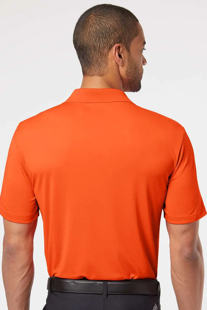 Adidas Mens Performance UPF 50  Short Sleeve Polo Shirt - Orange