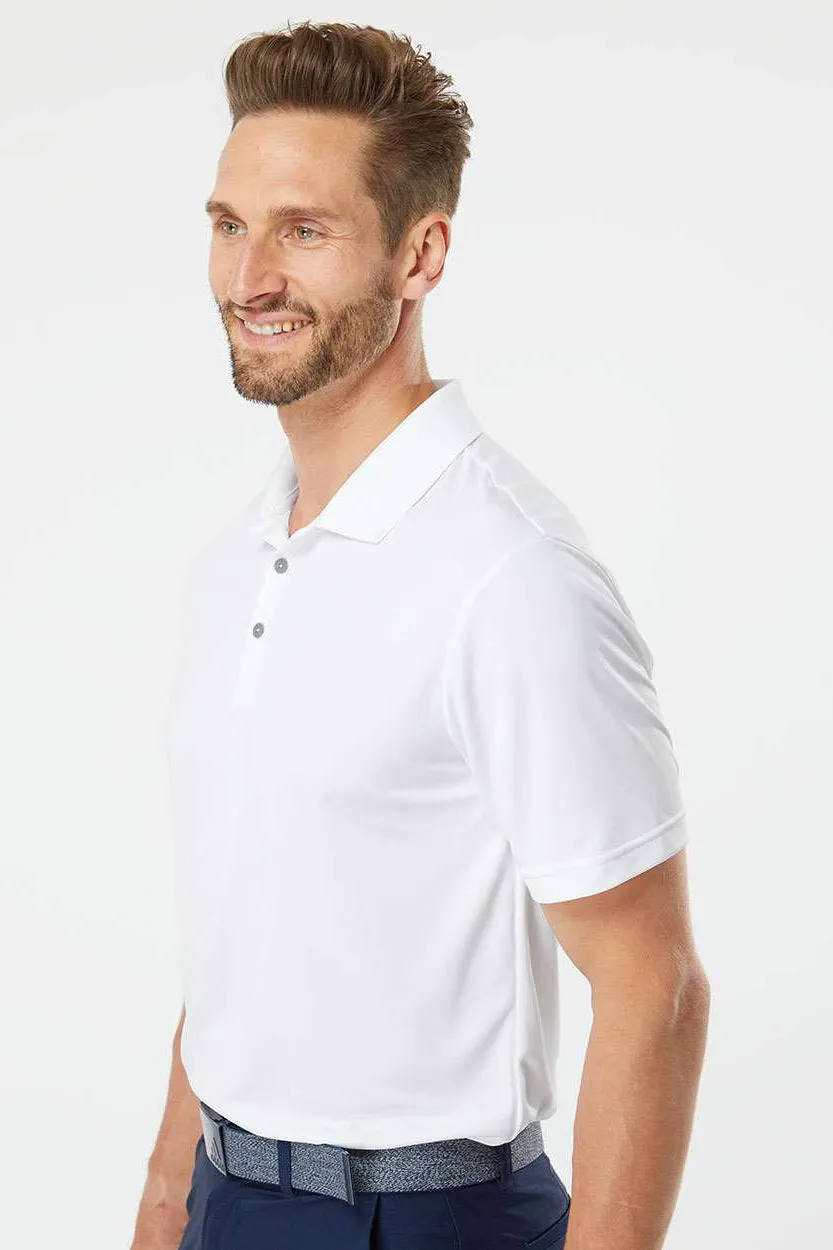 Adidas Mens Performance UPF 50  Short Sleeve Polo Shirt - White