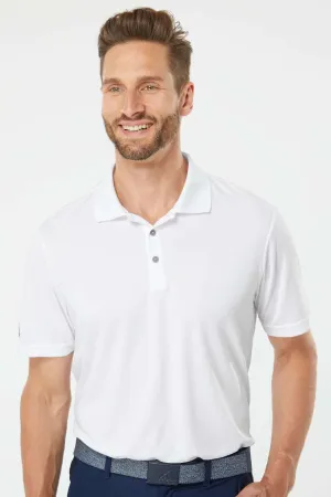 Adidas Mens Performance UPF 50  Short Sleeve Polo Shirt - White