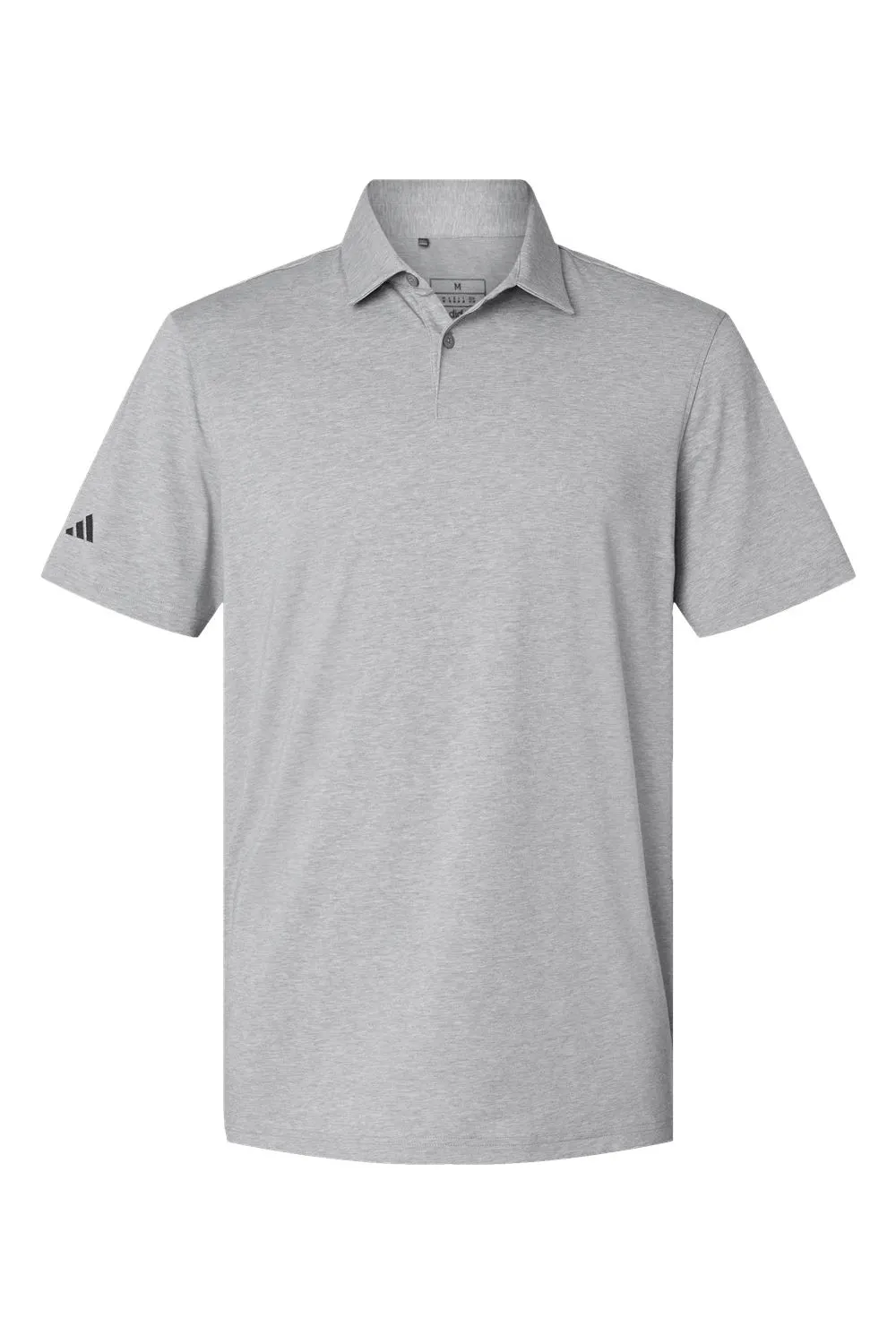 Adidas Mens Short Sleeve Polo Shirt - Grey Melange