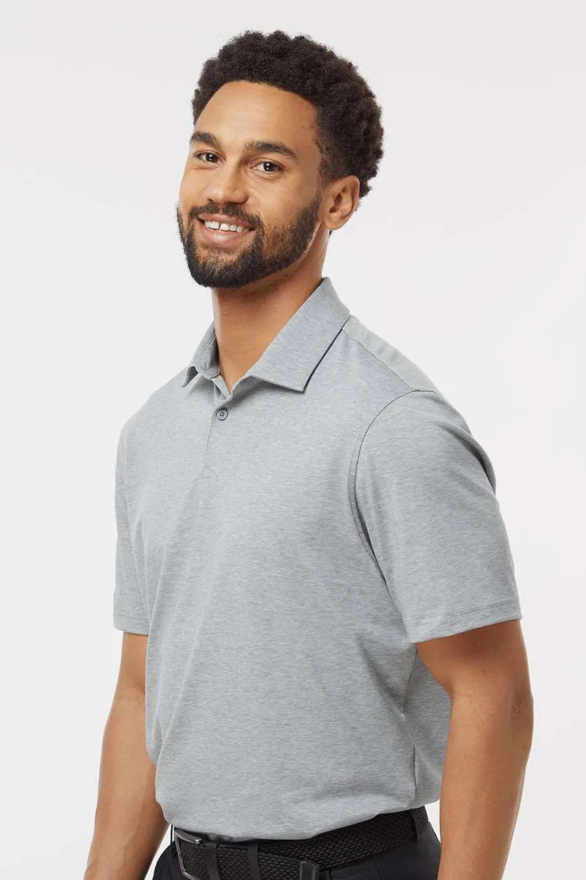 Adidas Mens Short Sleeve Polo Shirt - Grey Melange