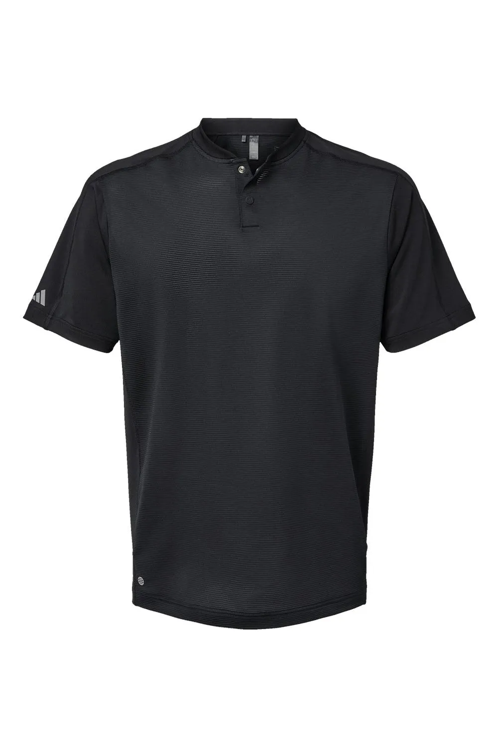 Adidas Mens Sport Collar Short Sleeve Polo Shirt - Black
