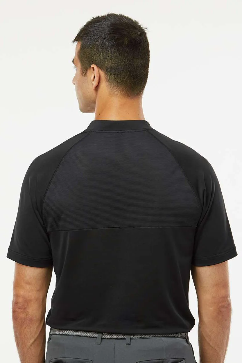 Adidas Mens Sport Collar Short Sleeve Polo Shirt - Black