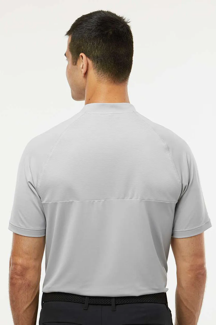 Adidas Mens Sport Collar Short Sleeve Polo Shirt - Grey