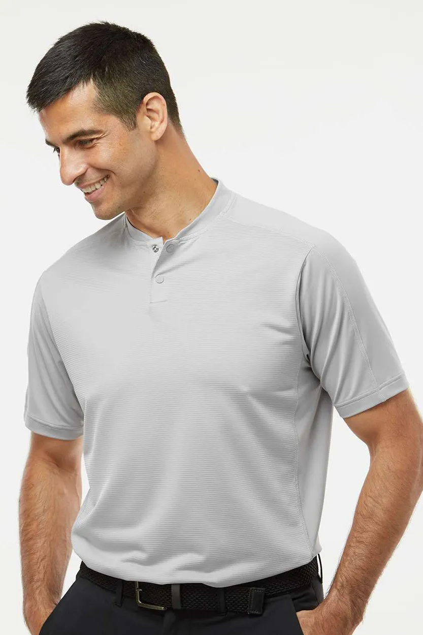 Adidas Mens Sport Collar Short Sleeve Polo Shirt - Grey