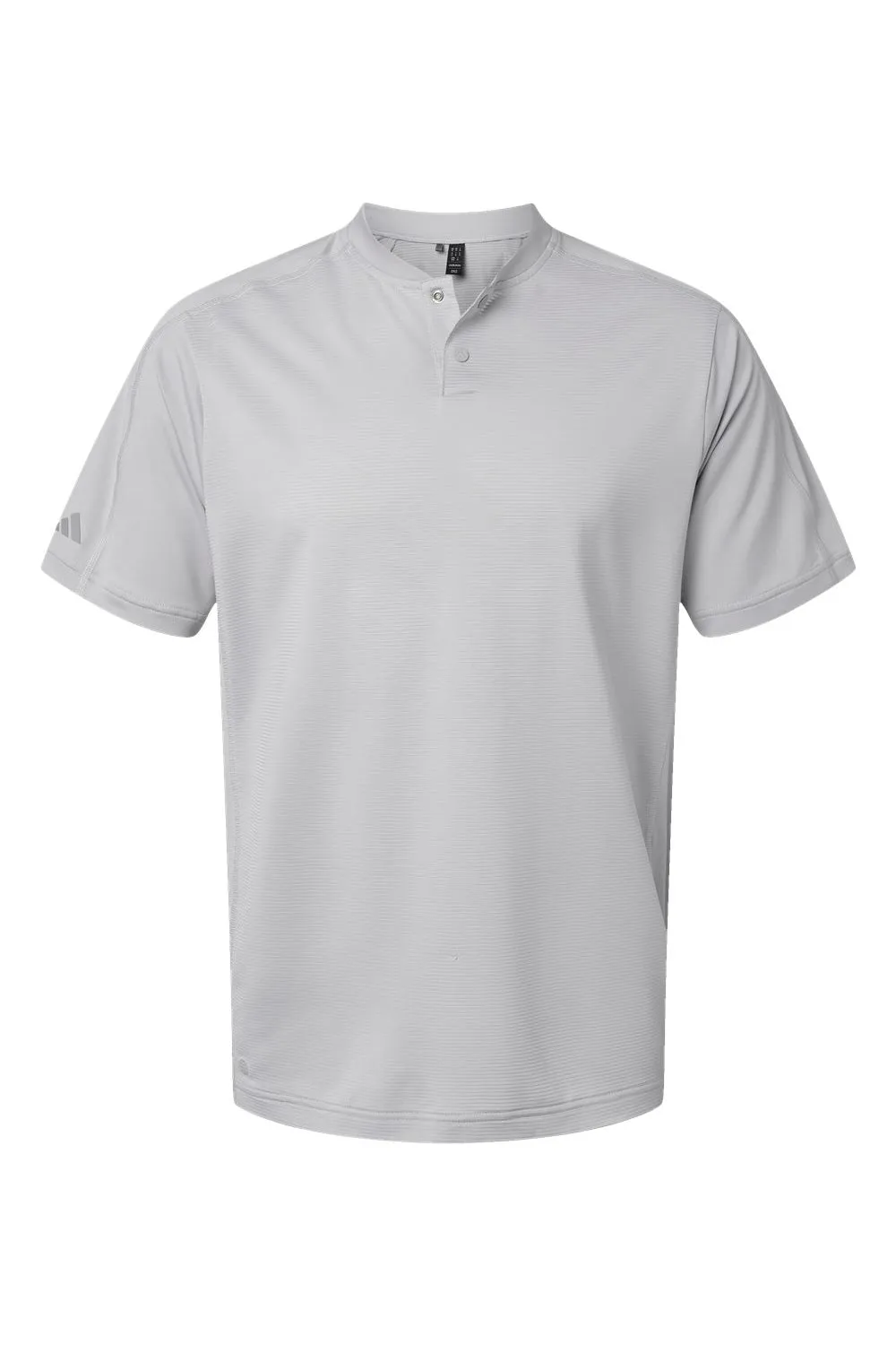 Adidas Mens Sport Collar Short Sleeve Polo Shirt - Grey