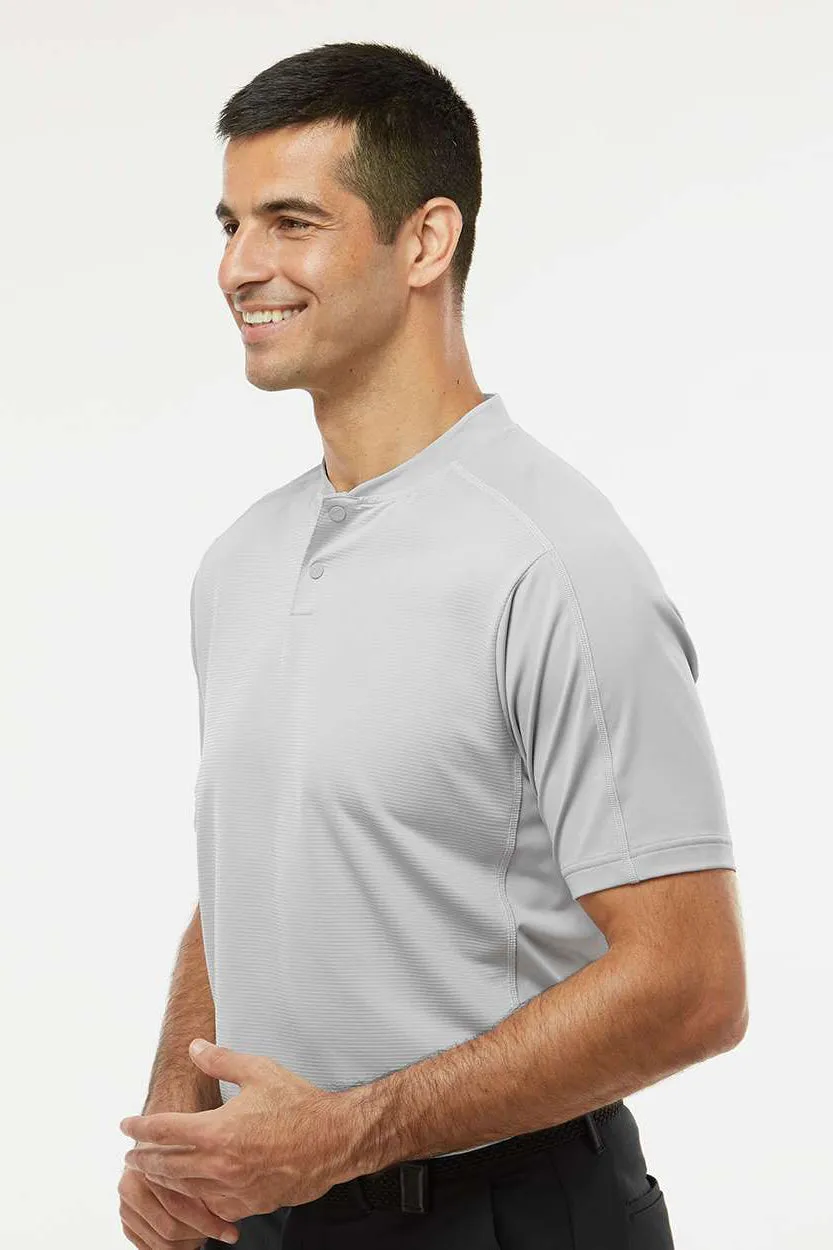 Adidas Mens Sport Collar Short Sleeve Polo Shirt - Grey