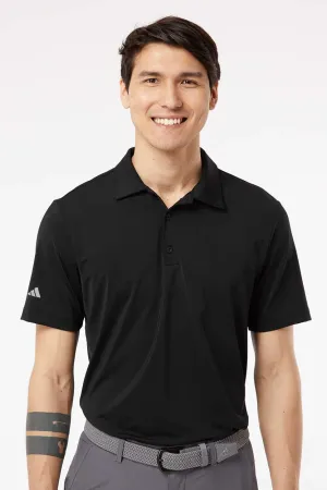 Adidas Mens Ultimate Moisture Wicking Short Sleeve Polo Shirt - Black