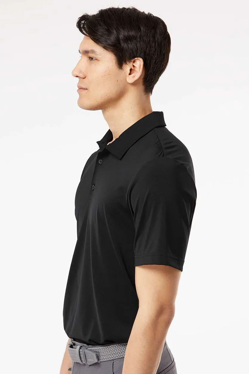 Adidas Mens Ultimate Moisture Wicking Short Sleeve Polo Shirt - Black