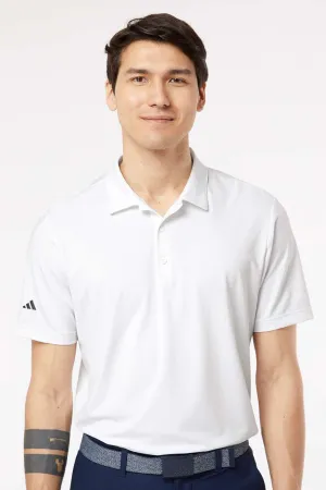 Adidas Mens Ultimate Moisture Wicking Short Sleeve Polo Shirt - White