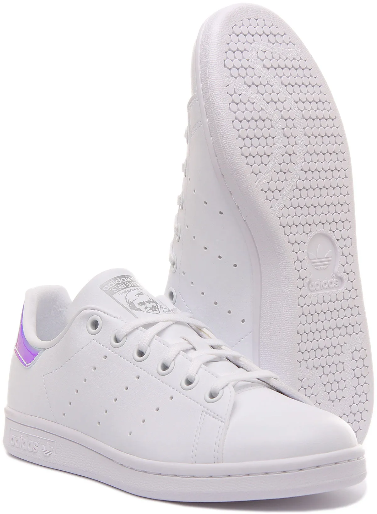 Adidas Stan Smith J In White Multi For Junior Shoes Adidas