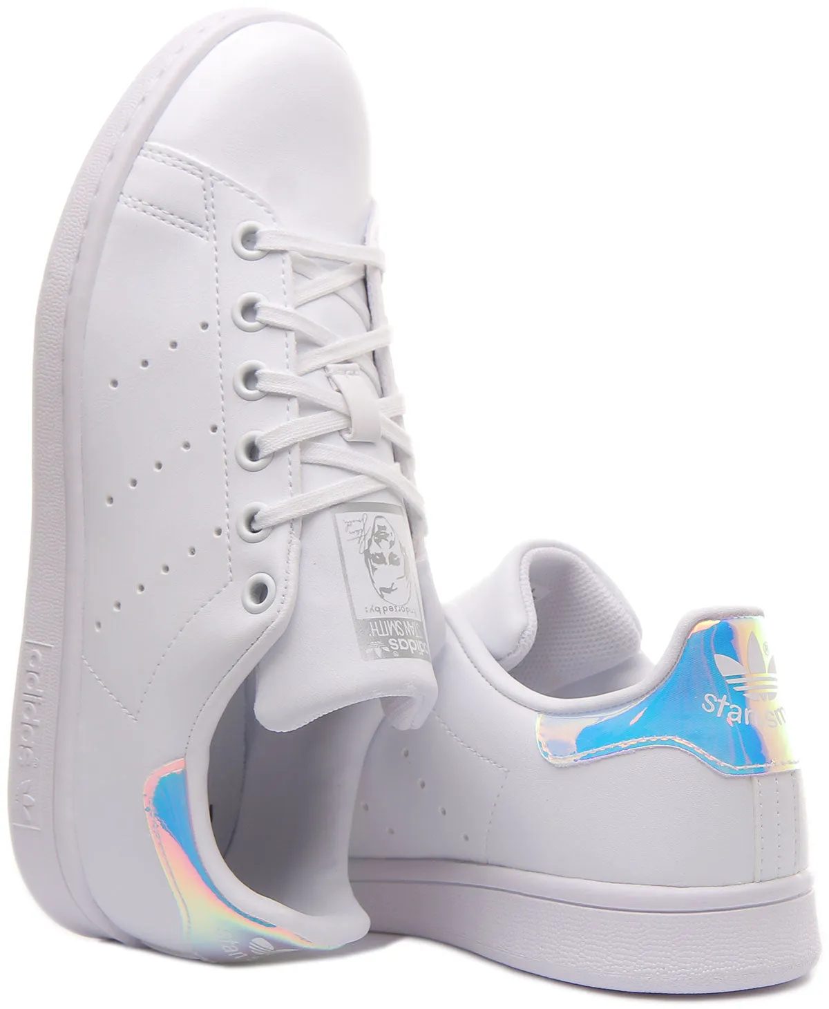 Adidas Stan Smith J In White Multi For Junior Shoes Adidas