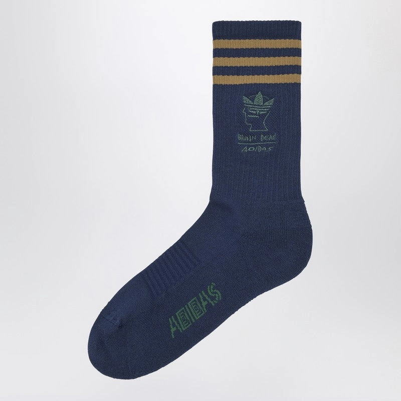 Adidas X Brain Dead Men's blue Socks With Logo mens full coverage swimwear, stylish mens swim trunks