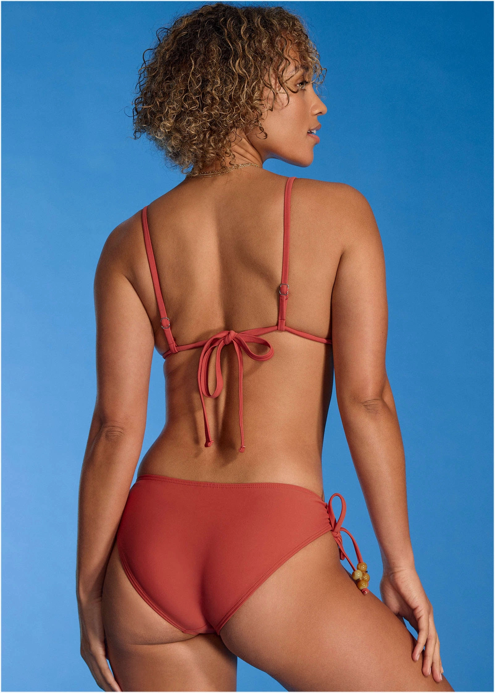 Adjustable Beaded Moderate Bottom  - Cranberry