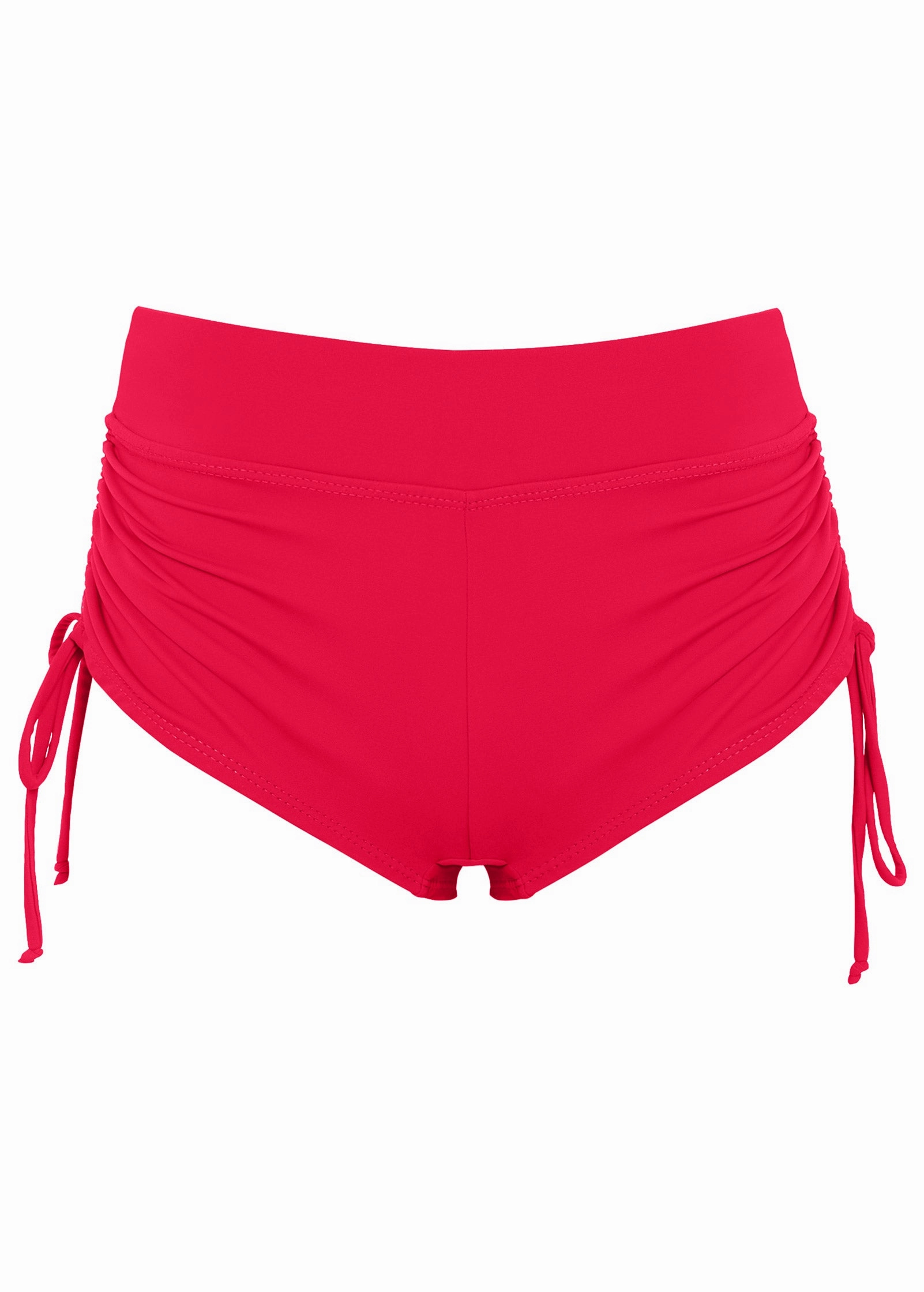 Adjustable Side Swim Short - Red Hot