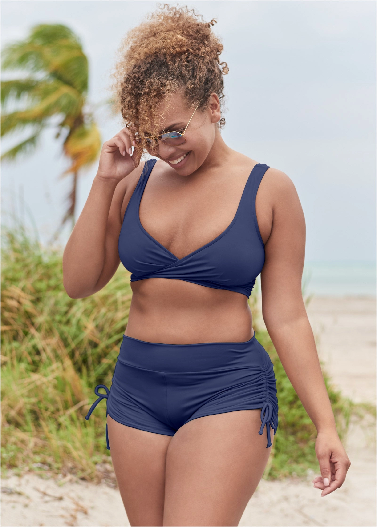 Adjustable Side Swim Short - Ultramarine Blue