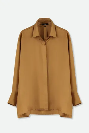 ADRIA SILK TWILL SHIRT IN COPPER