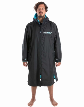 Advance Long Sleeve Adult Robe - Black/Blue dryrobe changing robes, waterproof dryrobe swim gear